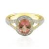 Brasilianischer Pinkfarbener Turmalin-Goldring