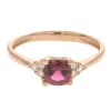 Brasilianischer Pinkfarbener Turmalin-Goldring