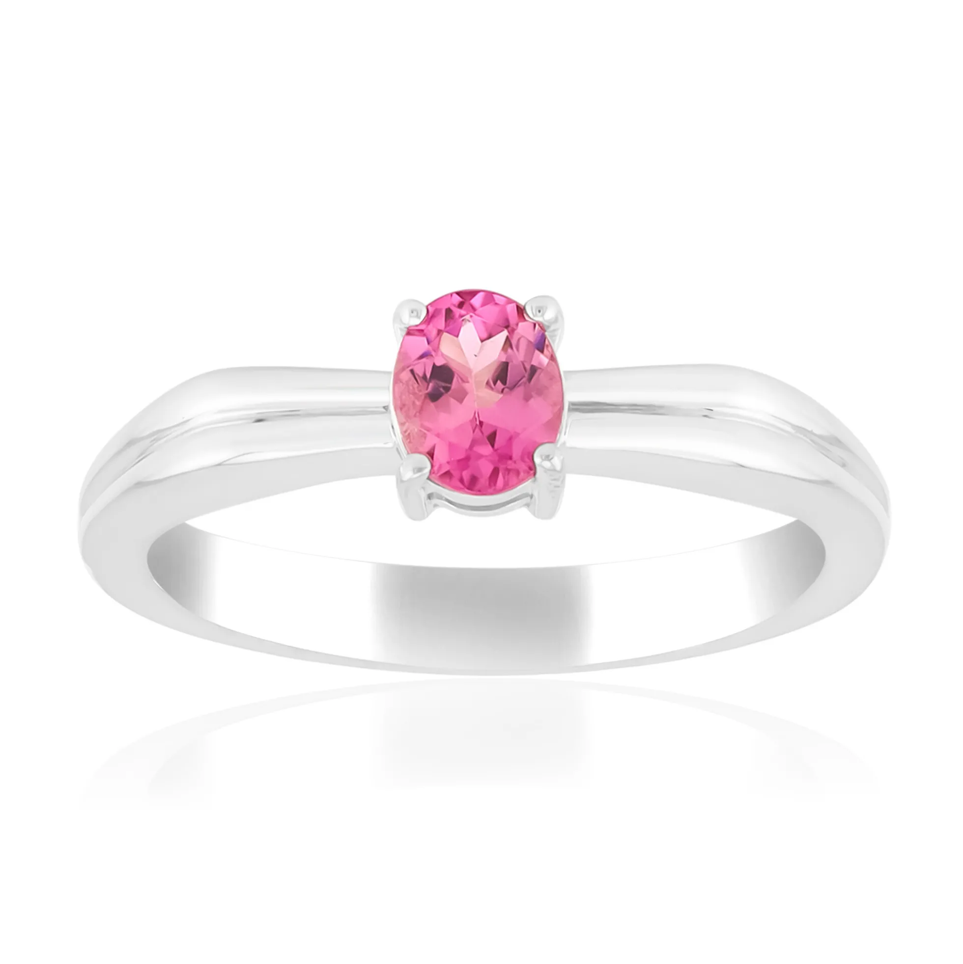 Brasilianischer Pinkfarbener Turmalin-Silberring