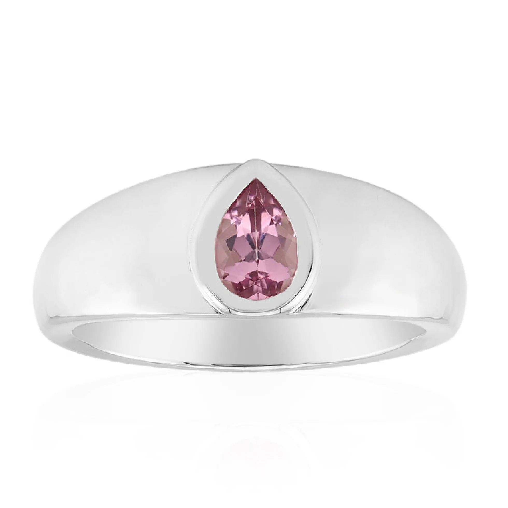 Brasilianischer Pinkfarbener Turmalin-Silberring