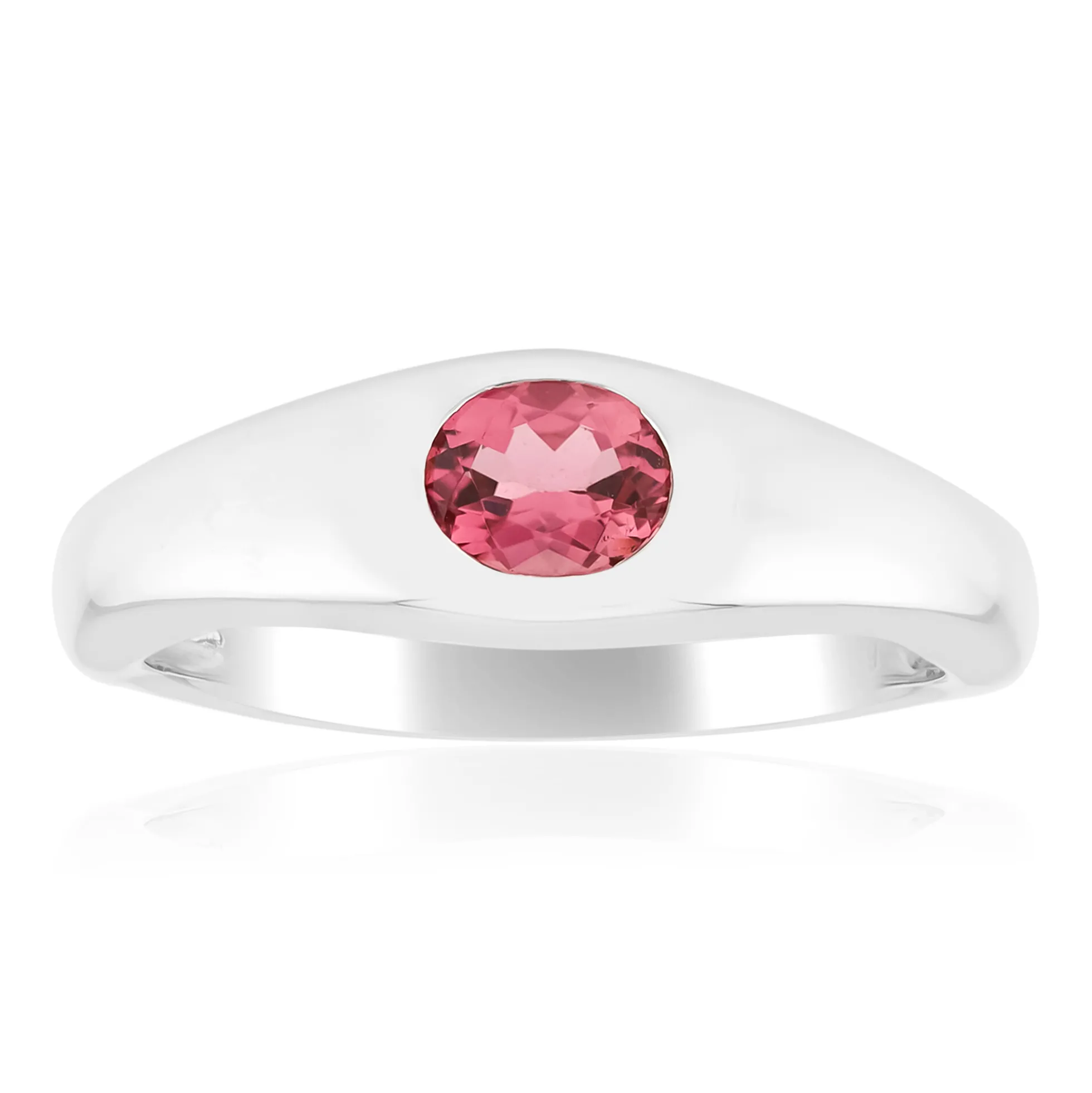 Brasilianischer Pinkfarbener Turmalin-Silberring