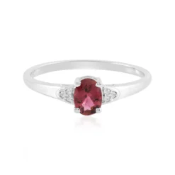 Brasilianischer Pinkfarbener Turmalin-Silberring