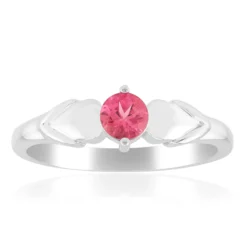 Brasilianischer Pinkfarbener Turmalin-Silberring