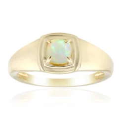Brasilianischer Weißer Opal-Goldring