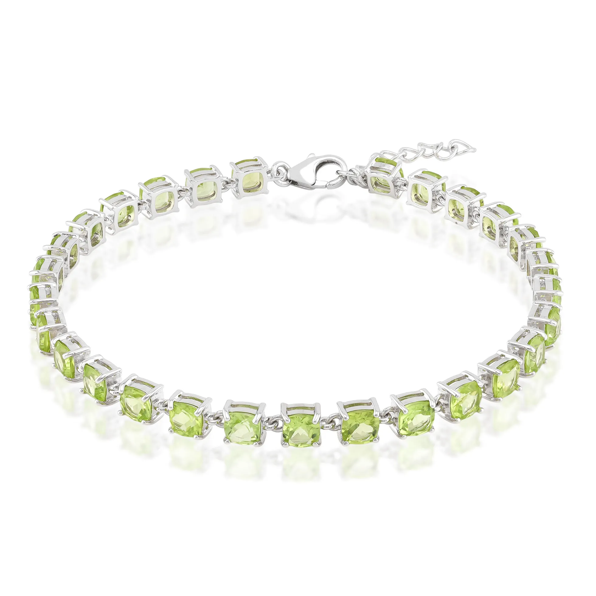 Burmesischer Peridot-Silberarmband