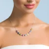 Ceylon-Saphir-Silbercollier