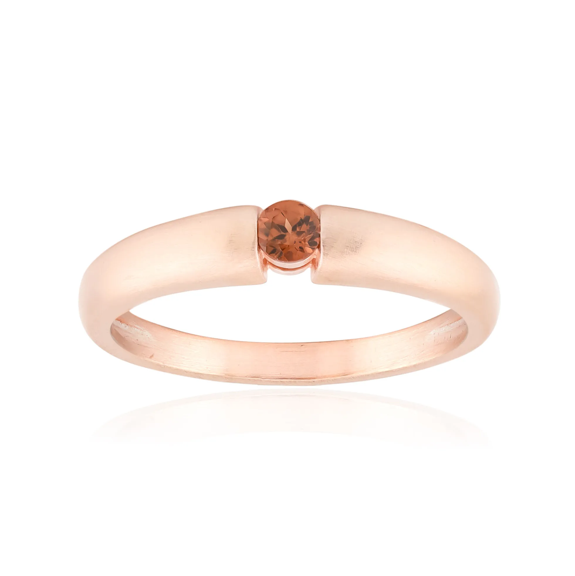 Champagner-Zirkon-Silberring
