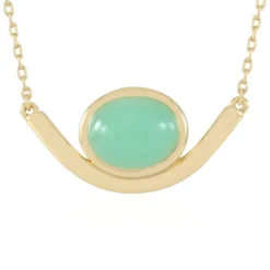 Chrysopras-Silbercollier