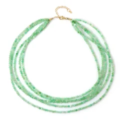 Chrysopras-Silberhalskette