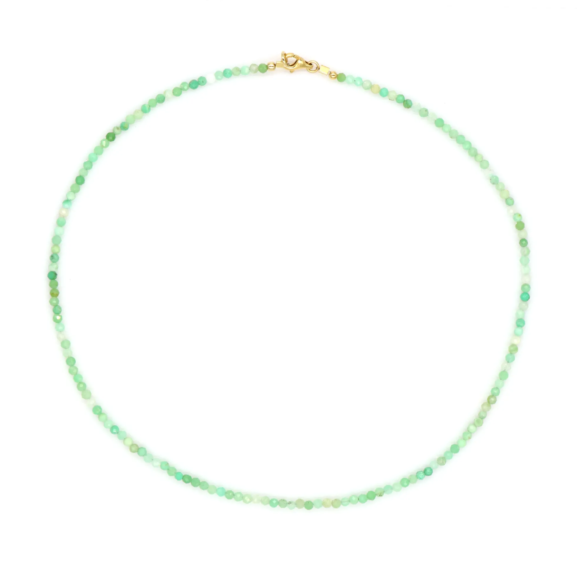 Chrysopras-Silberhalskette