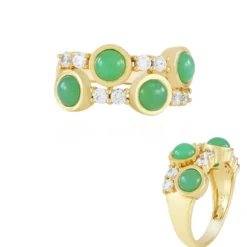 Chrysopras-Silberring