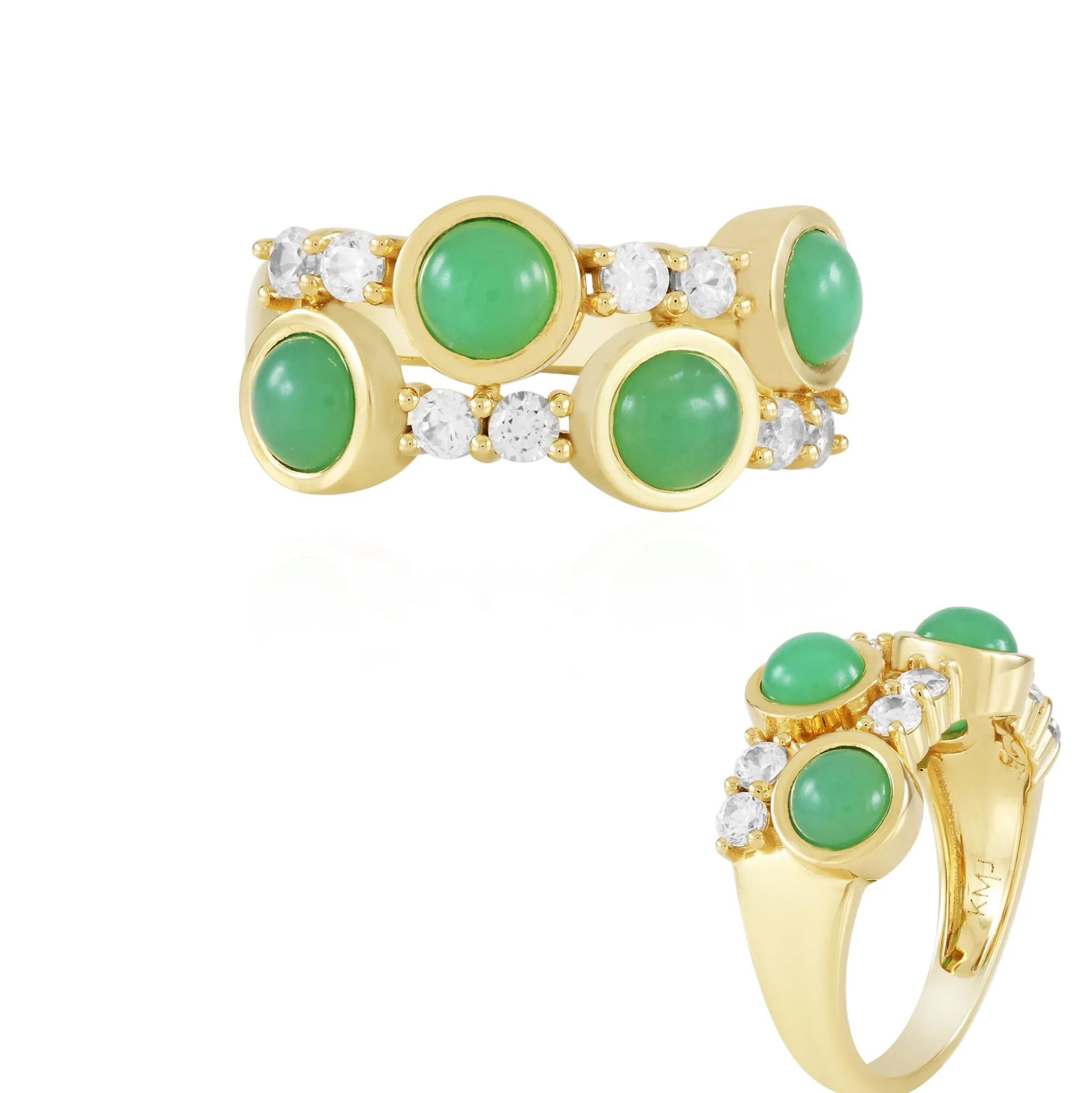 Chrysopras-Silberring