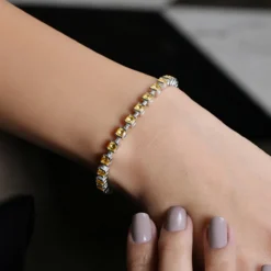 Citrin-Silberarmband