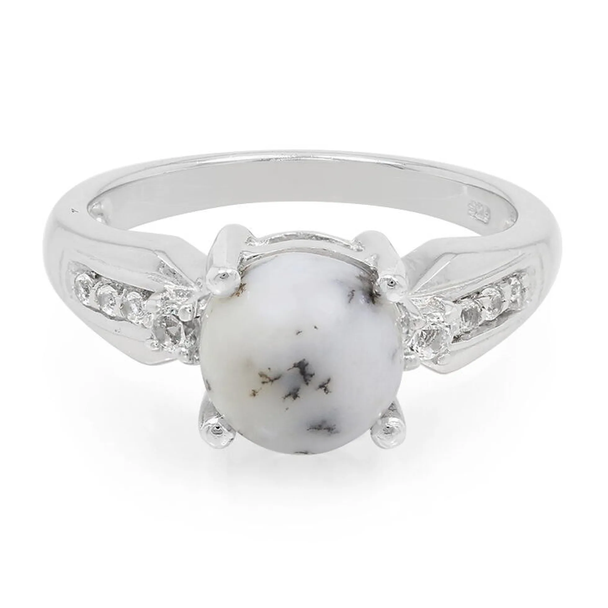 Dendriten-Achat-Silberring