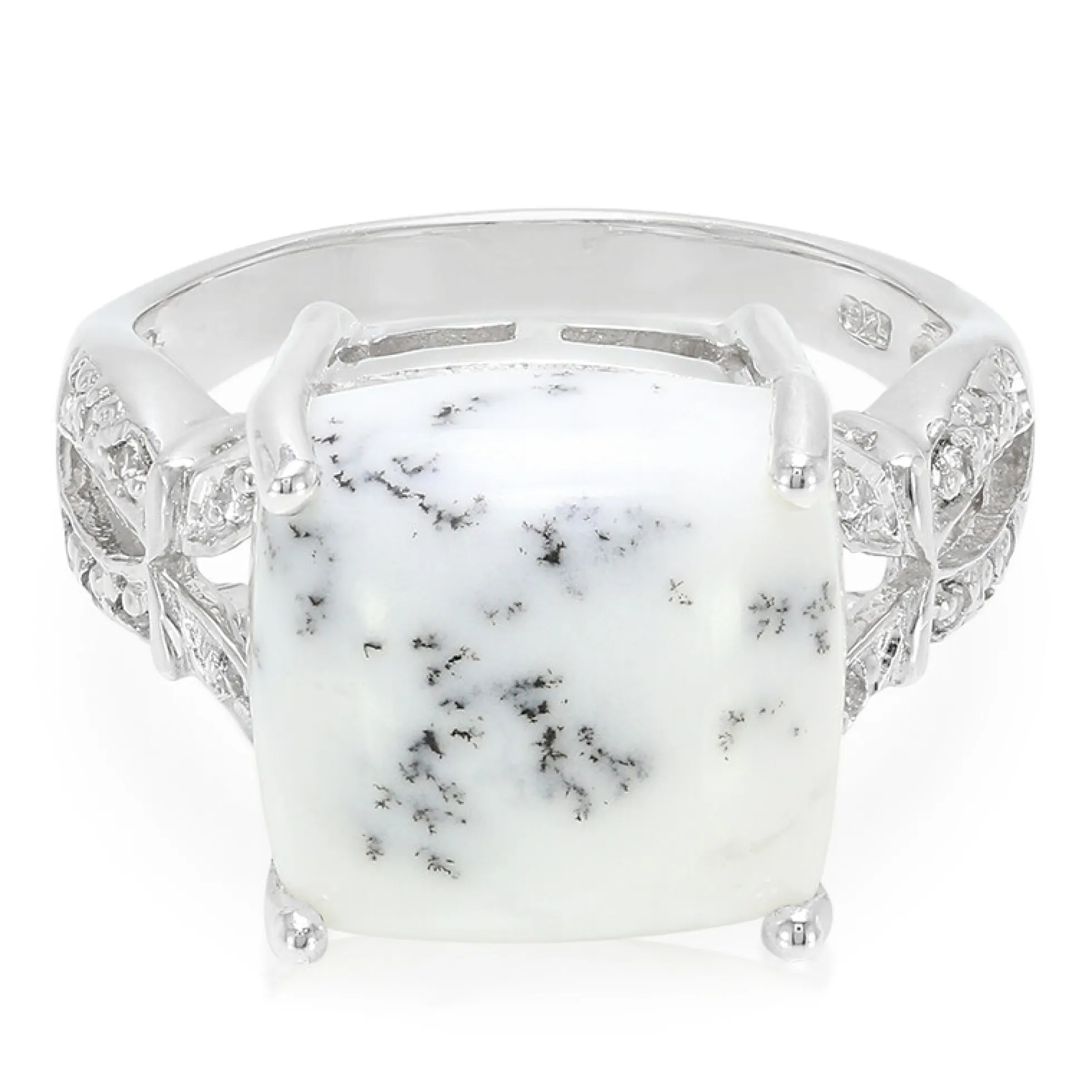 Dendriten-Achat-Silberring