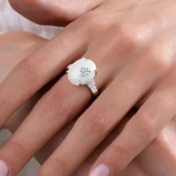 Dendriten-Achat-Silberring