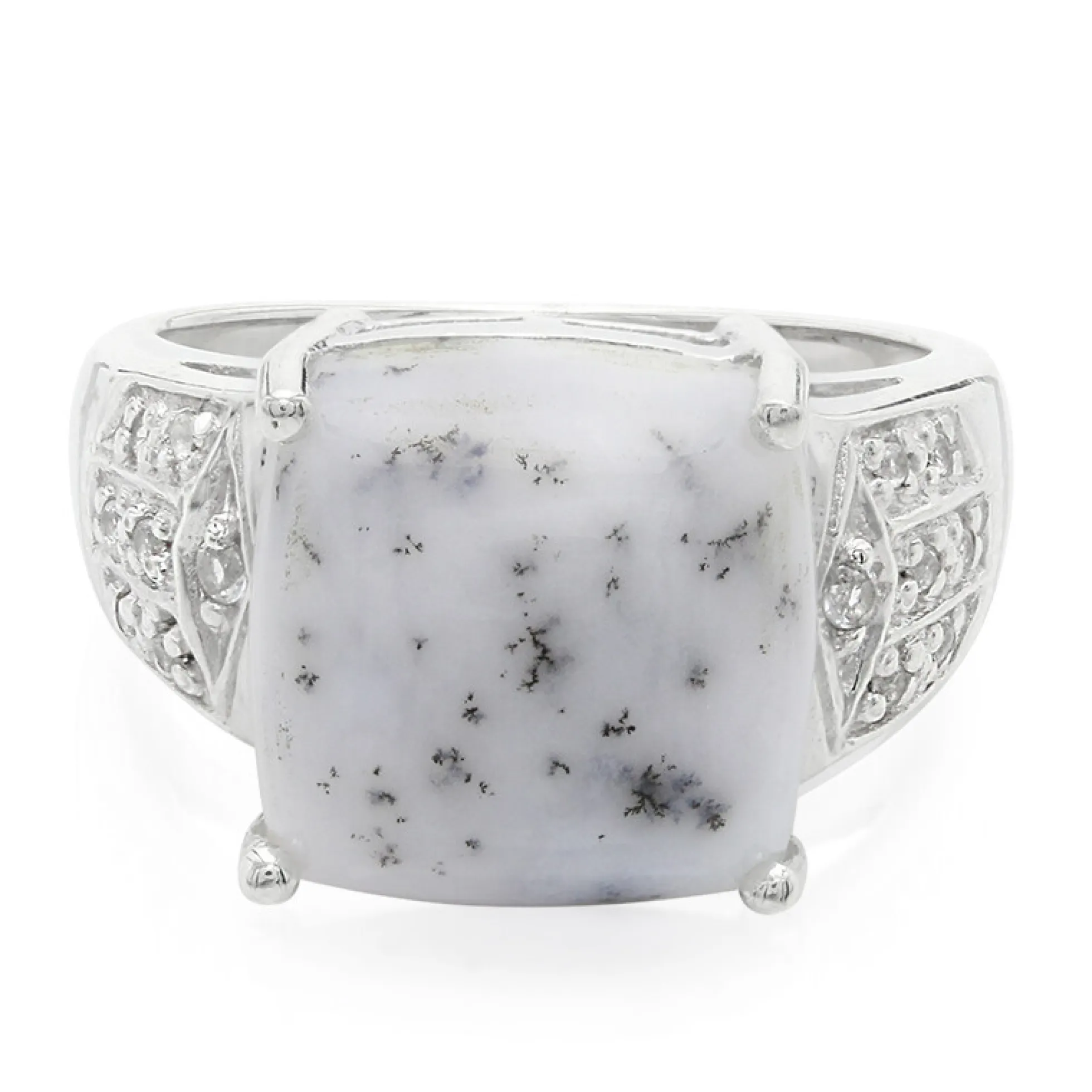 Dendriten-Achat-Silberring