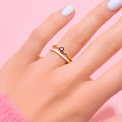 Edelroter Spinell-Goldring