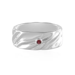 Edelroter Spinell-Silberring