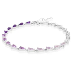 Edelstein-Silberarmband