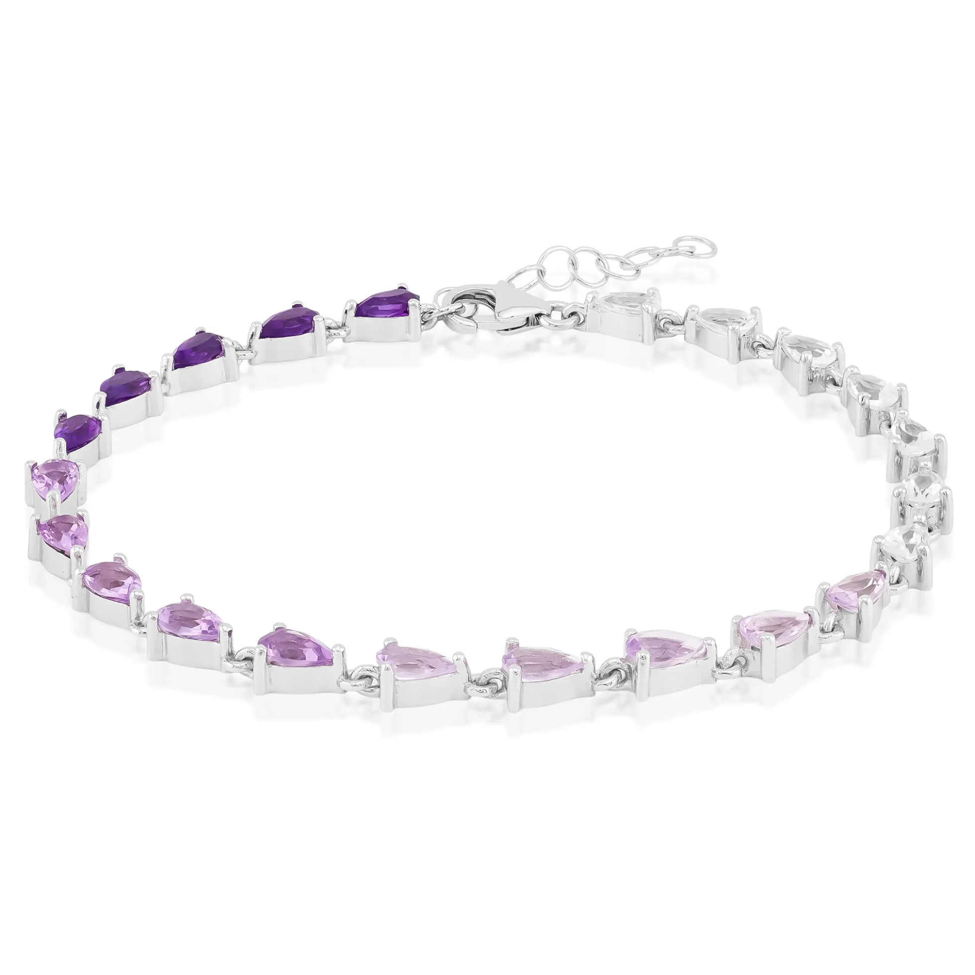 Edelstein-Silberarmband