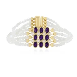Edelstein-Silberarmband