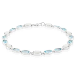 Edelstein-Silberarmband
