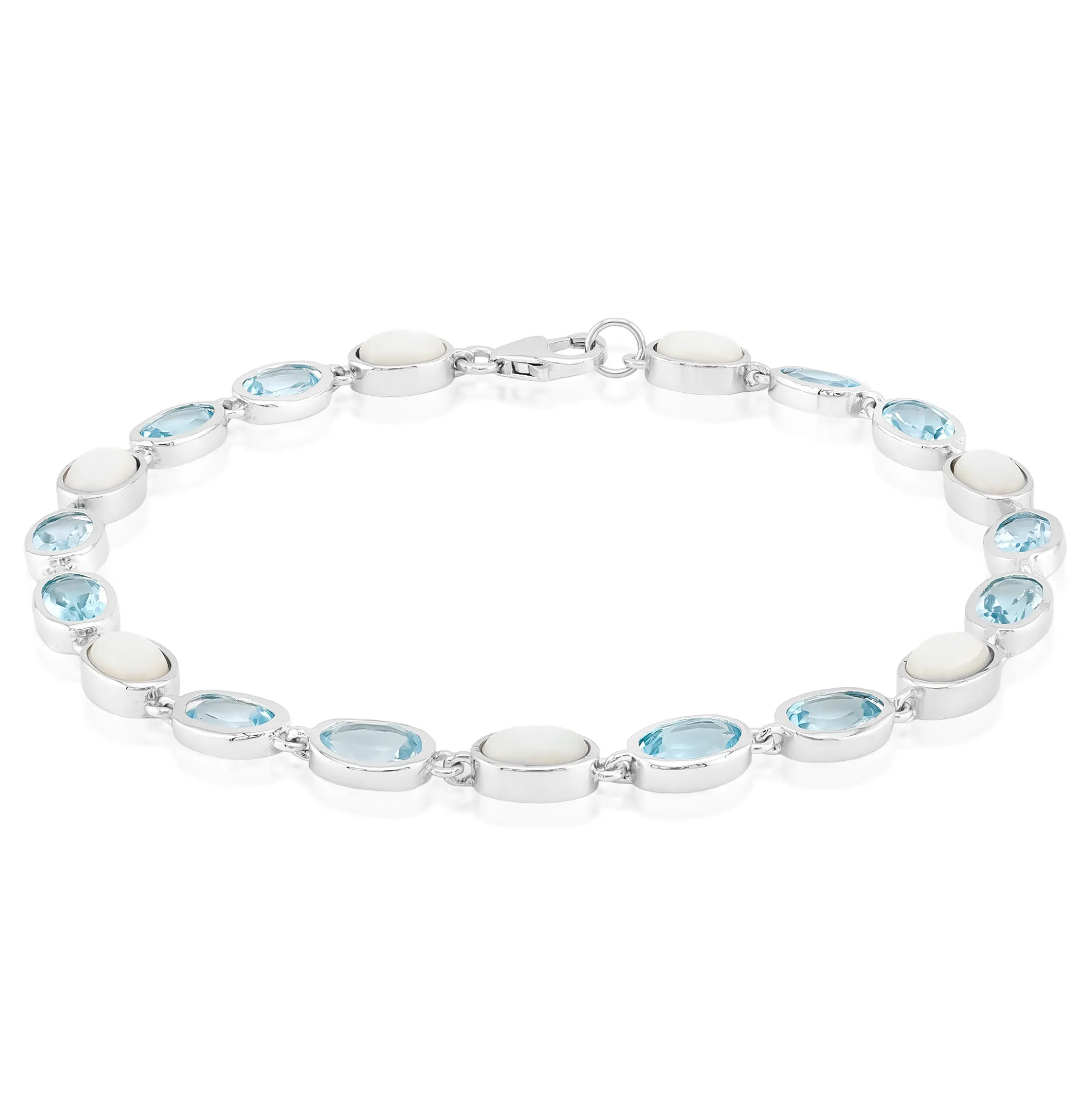 Edelstein-Silberarmband