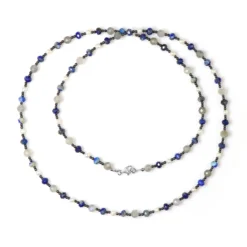 Edelstein-Silberhalskette