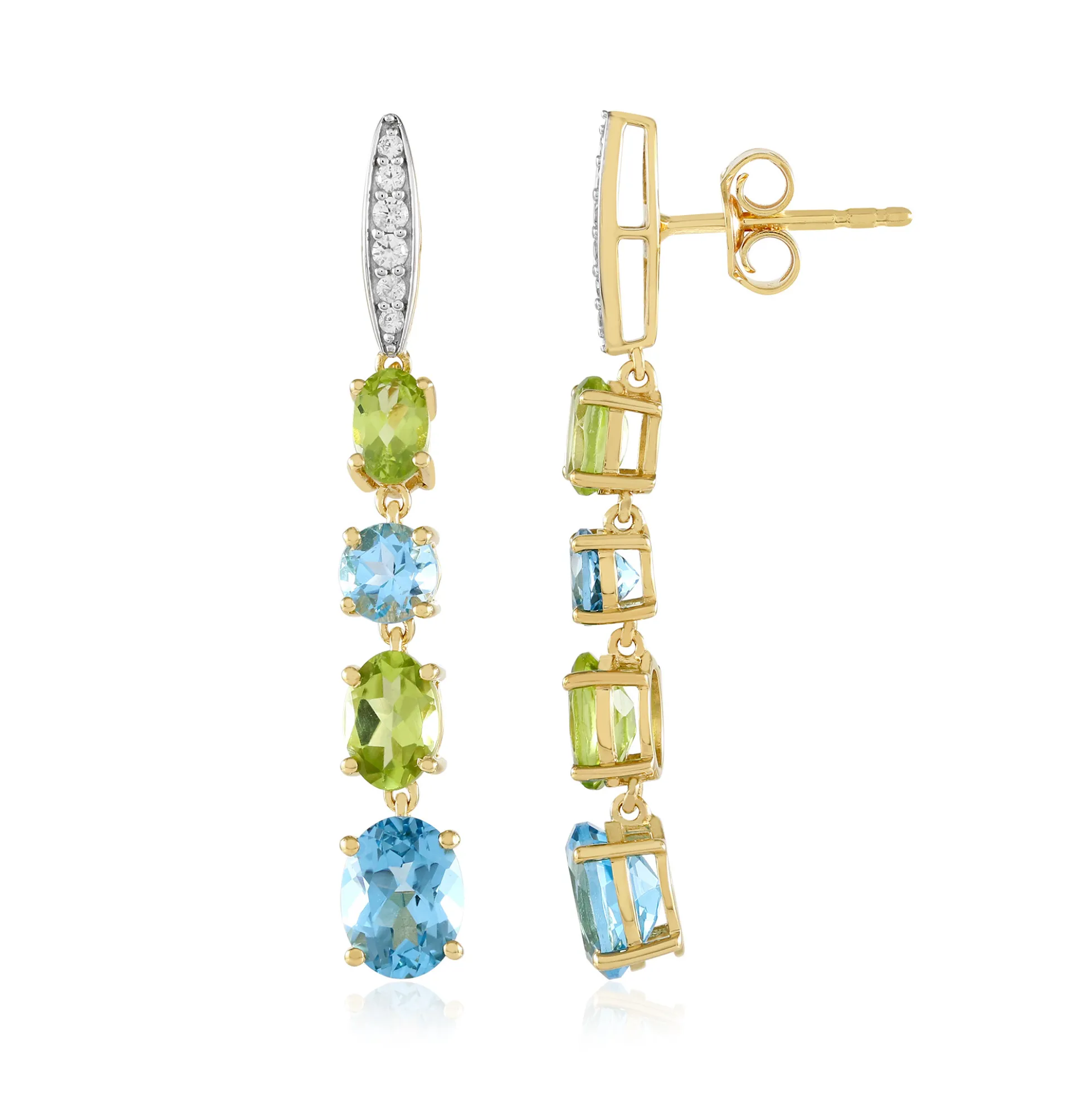 Edelstein-Silberohrringe