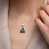 Fancy-Diamant-Silberanhänger