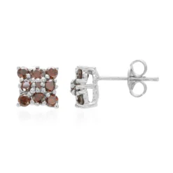 Fancy-Diamant-Silberohrringe