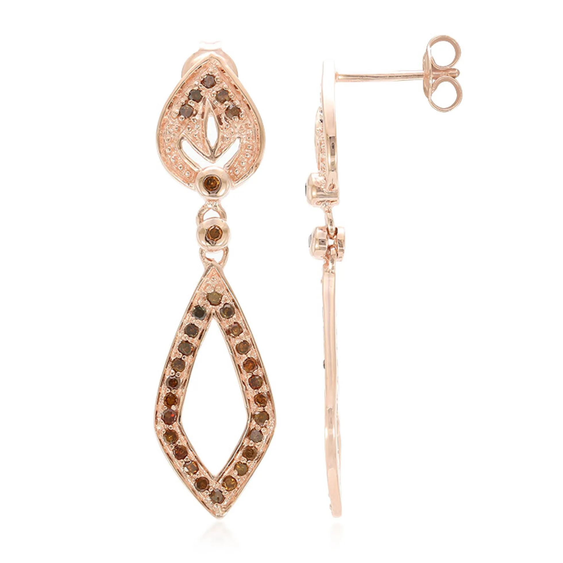 Fancy-Diamant-Silberohrringe