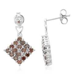 Fancy-Diamant-Silberohrringe