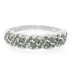 Fancy-Diamant-Silberring