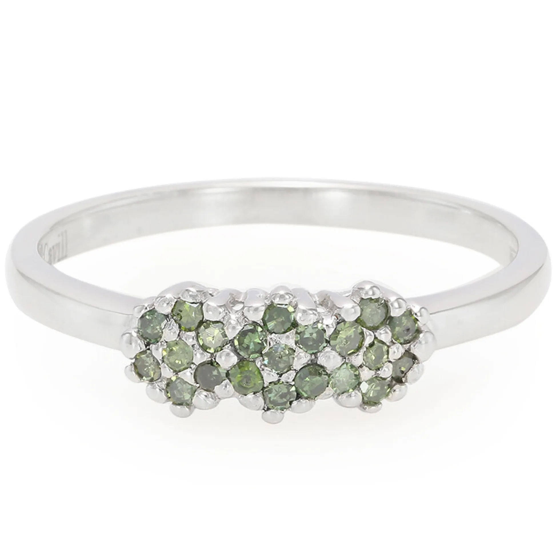 Fancy-Diamant-Silberring