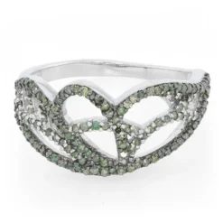 Fancy-Diamant-Silberring