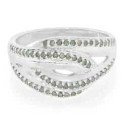 Fancy-Diamant-Silberring