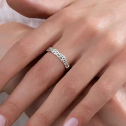 Fancy-Diamant-Silberring