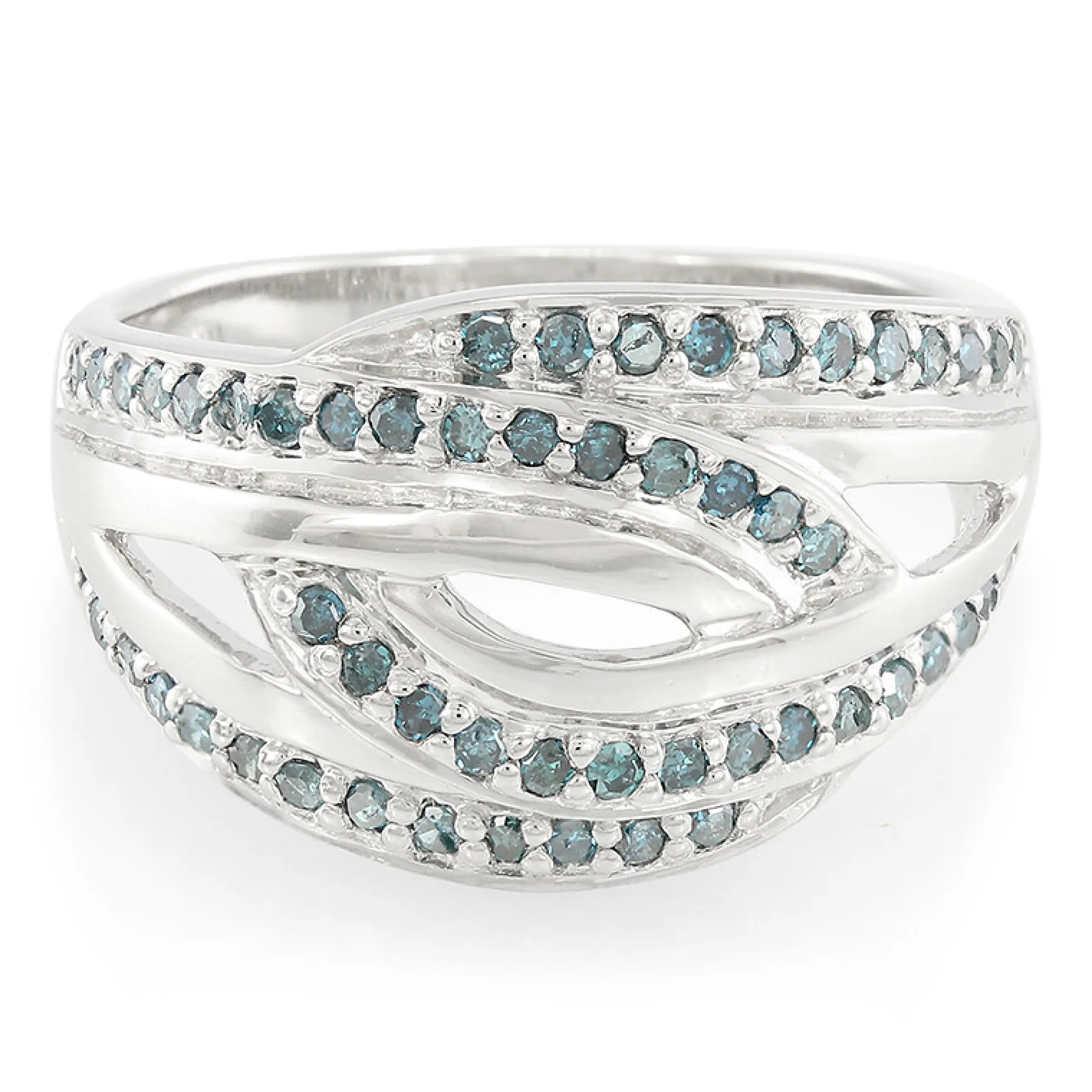 Fancy-Diamant-Silberring