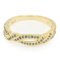 Fancy-Diamant-Silberring