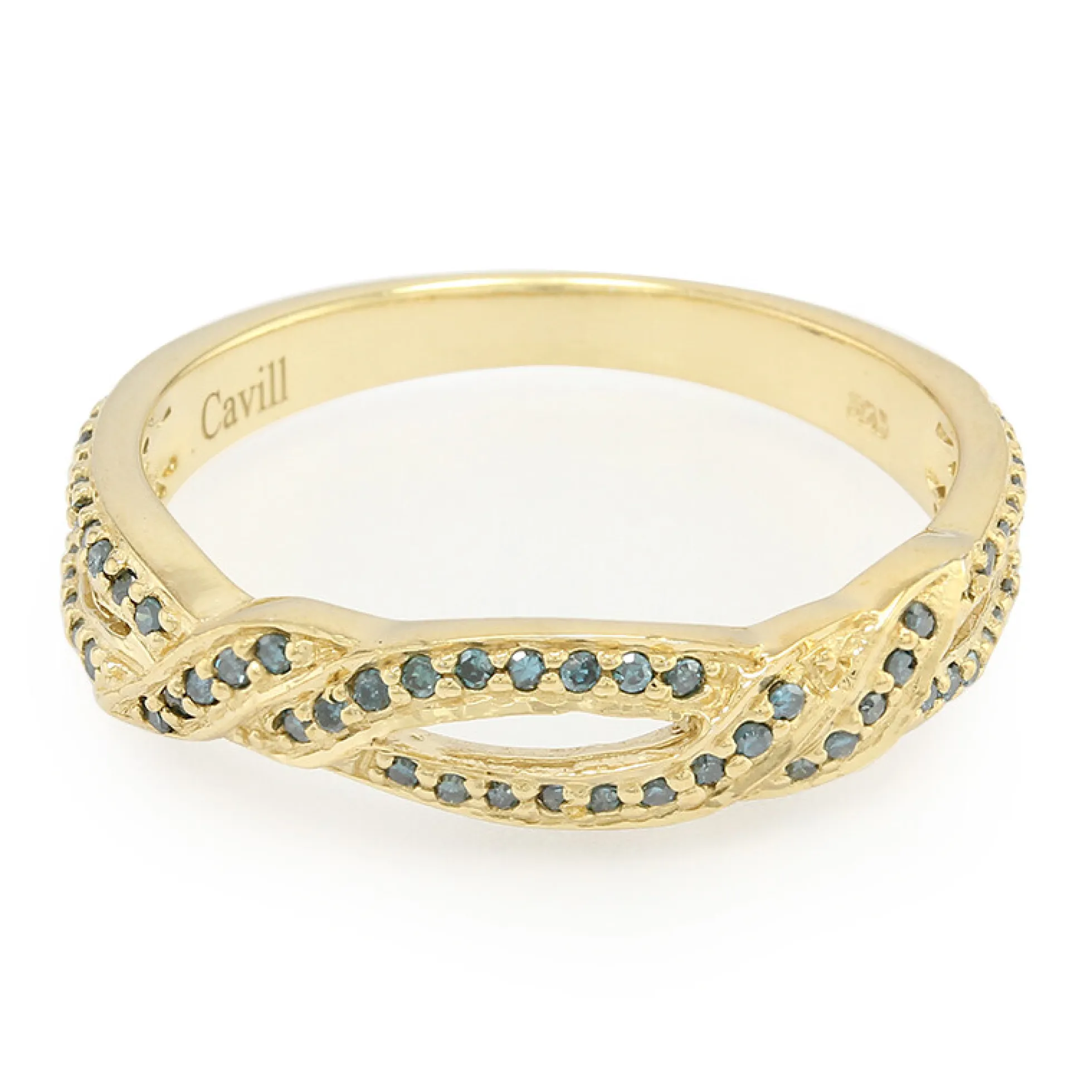 Fancy-Diamant-Silberring