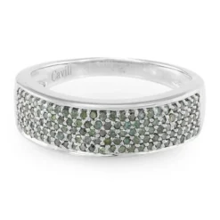 Fancy-Diamant-Silberring