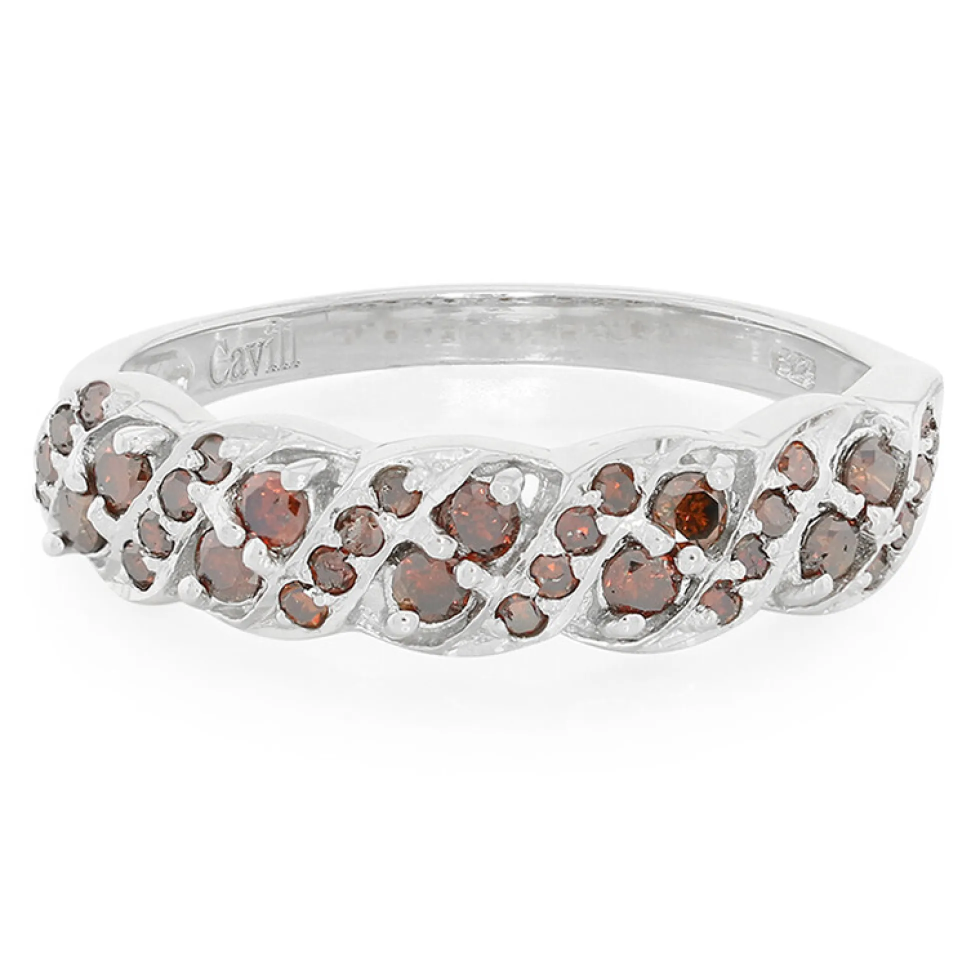 Fancy-Diamant-Silberring