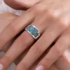 Fancy-Diamant-Silberring