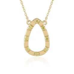 Gelber I2 Diamant-Silbercollier