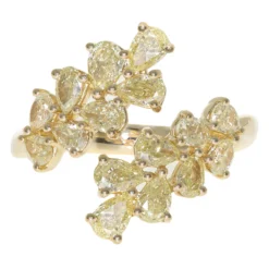 Gelber SI2 Brillant-Goldring