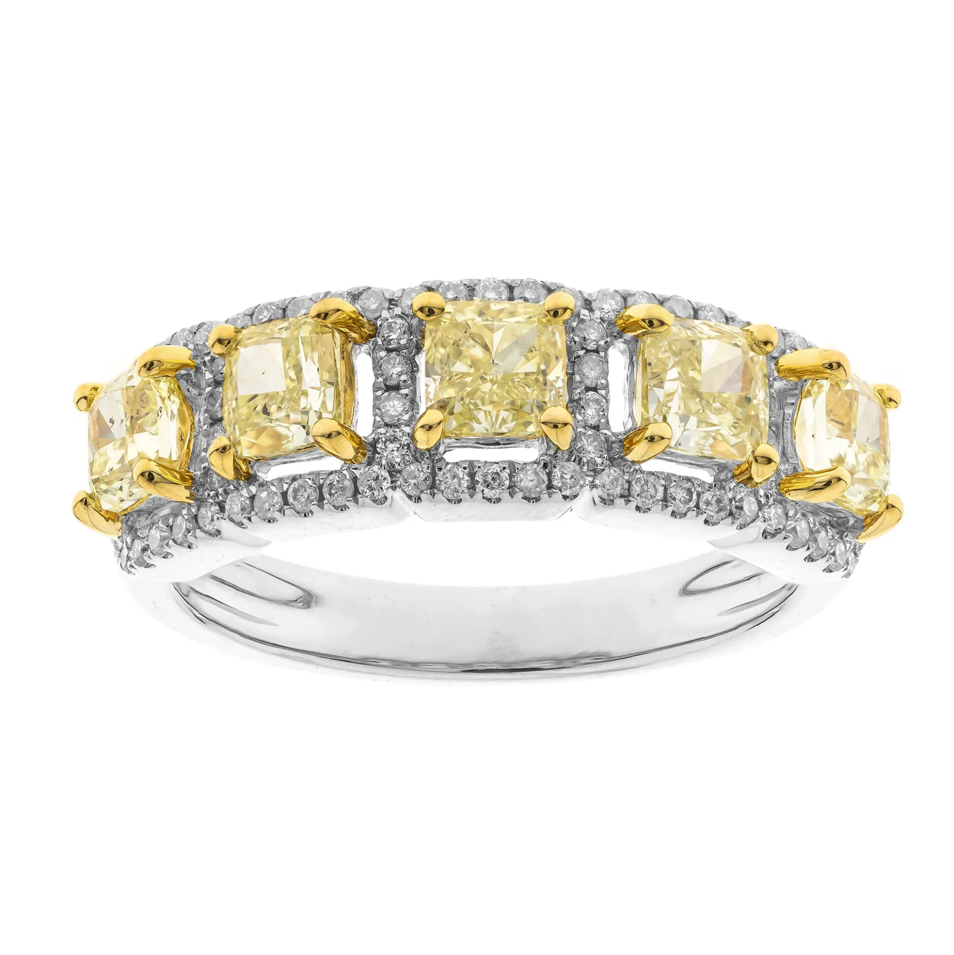 Gelber SI2 Brillant-Goldring
