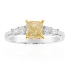 Gelber SI2 Brillant-Goldring
