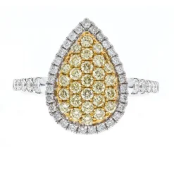 Gelber SI2 Brillant-Goldring